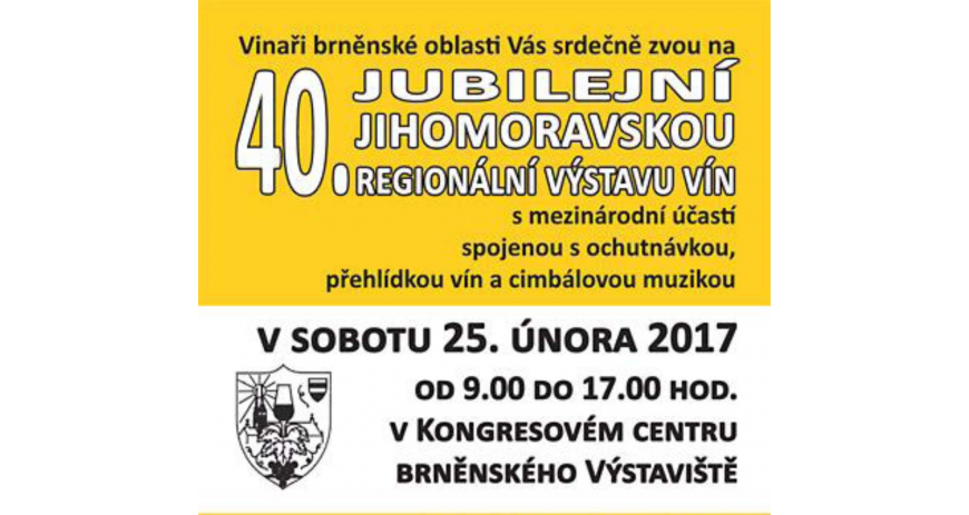 40. jihomoravská výstava vín Brno